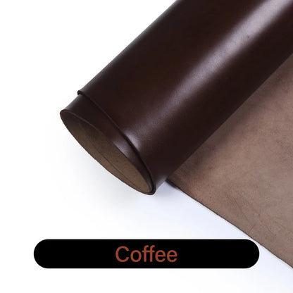 WUTA 3 Square Feet Irregular Colored Vegetable Tanned Cowhide Leather Piece DIY Full Grain Waxed Genuine Leather