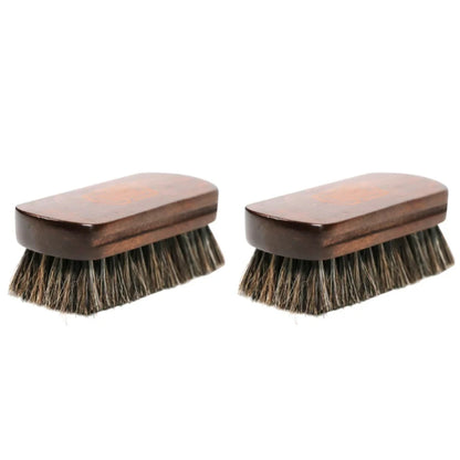 Horsehair Leather Textile Cleaning Brush for Car Interior Furniture Apparel Bag Shine Polishing Brush Auto Wash Detailing Brush