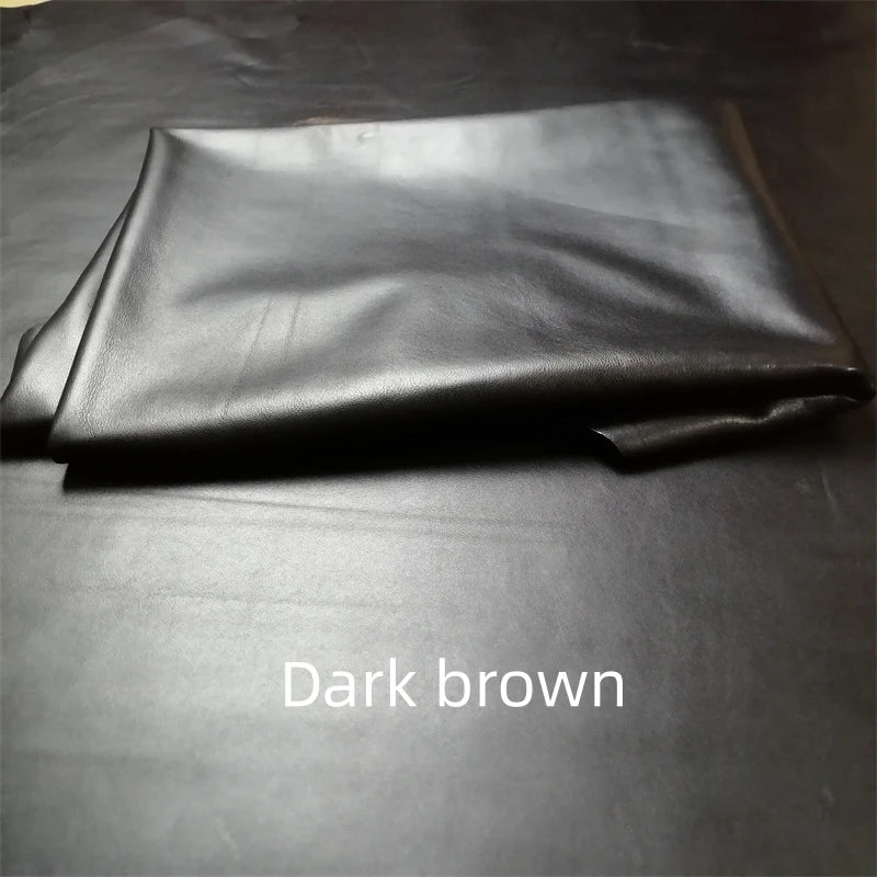 0.7/0.8mm Dark Brown Sheepskin. First Layer Leather. Real Leather Fabric. DIY For Clothes Leather Skirt. Whole Sheepskin