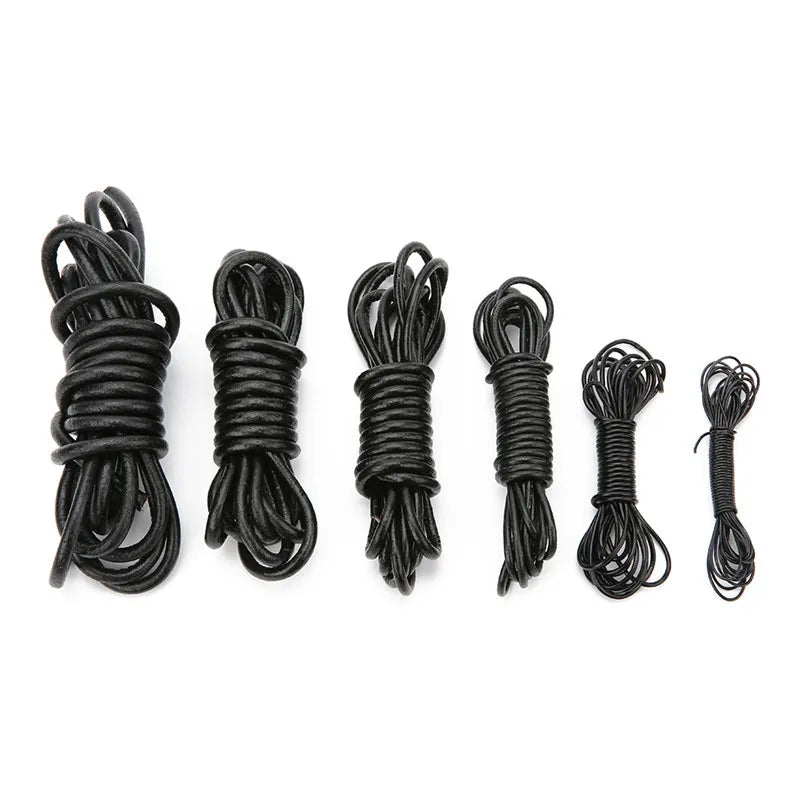 2meters 1 2 3 4 5 6 8 mm Leather Cord Thread Round Real Leather Rope Bracelet String For Diy Jewelry Making Necklace Accessories