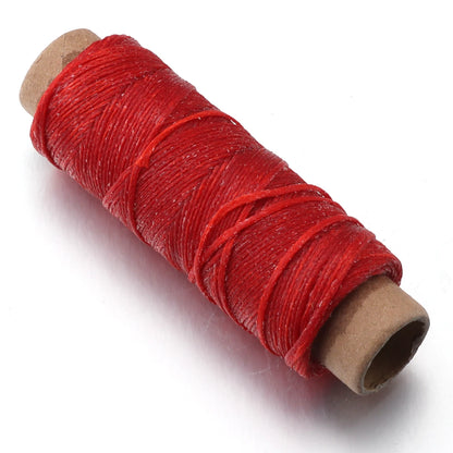 50yards/lot Polyester Flat Waxed Thread 150D 1mm Leather Sewing String Cord For Leathercraft Bookbinding Hand Stitching Thread