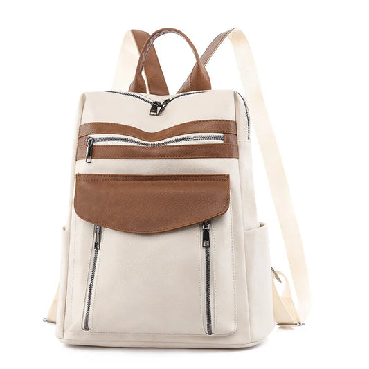New Arrival Leather Laptop PU Backpack for Women Men  Backpack Fashion Travel Backpack Purse for Travel College Work