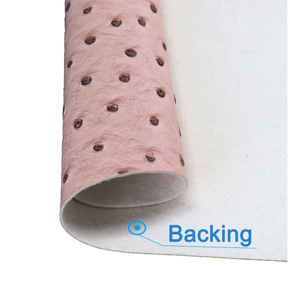 Plain Solid Ostrich Textured Embossed Faux Leather Fabric For Handbag Bag Decoration Textile Craft DIY CN461
