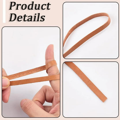 5mx6mmx1mm Real Leather Craft Lace Strips Peru String Flat Braiding Thread Rope for Jewelry Making Braiding Bracelets Key Chains