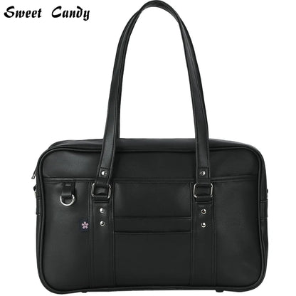 Briefcase High Students Bag Schoolbags Shoulder Bags 14-16 Inch Laptop Bag's Messenger Bags Office Handbag PU Leather Tote Bag