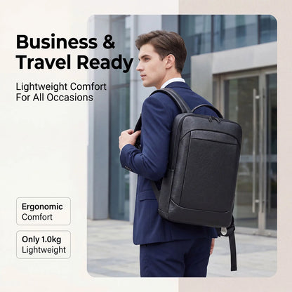 High-Quality Genuine Cowhide Leather Backpack for Men,15.6 Inch Laptop Bag,Business Travel Daypack,Office Briefcase
