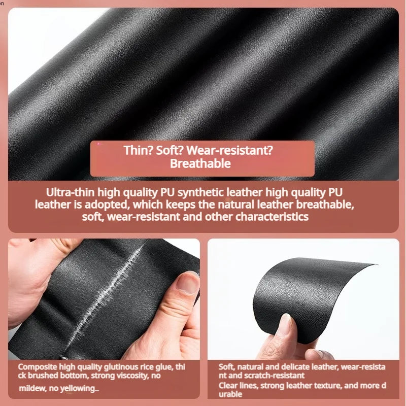 PU Leather Artificial Synthetic Leather Repair Patches Wear-resistant Self Adhesive Fix Stickers for Sofa Car Seat Refurbish
