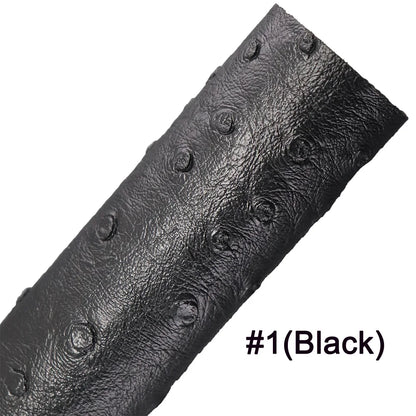 Plain Solid Ostrich Textured Embossed Faux Leather Fabric For Handbag Bag Decoration Textile Craft DIY CN461