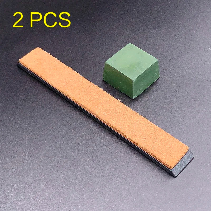 leather article scissor polishing tool Leather set Honing Strop knife cutter cowhide Strop Polish belt grinding Sharpening wax
