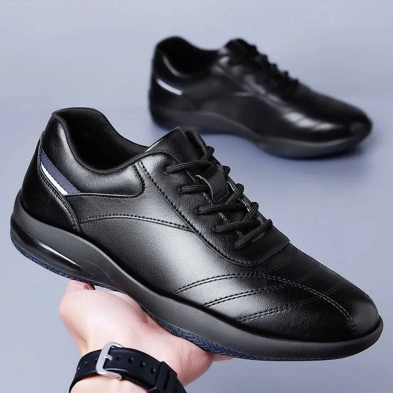 New Shoes for Men Genuine Leather Casual Shoes Trend Leisure Sport Shoes Youth Street Fashion Cow Leather Sneakers