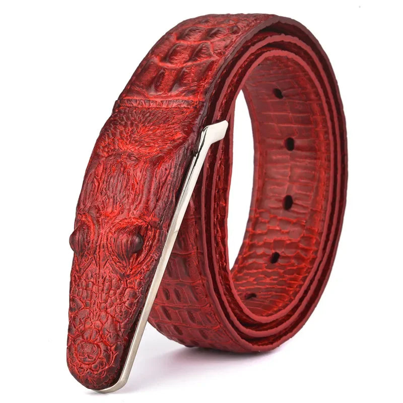 Plyesxale Brand Mens Belts Luxury Leather Designer Belt Men High Quality Ceinture Homme Crocodile Cinturones Hombre 2025 B2