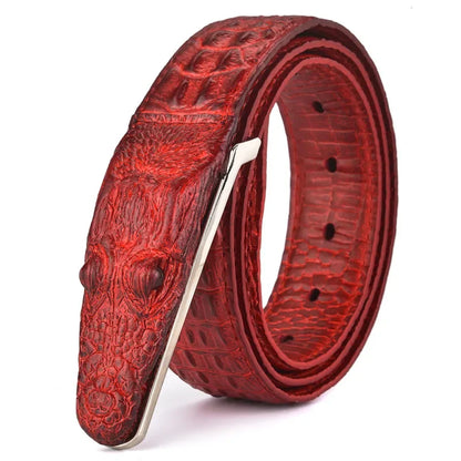 Plyesxale Brand Mens Belts Luxury Leather Designer Belt Men High Quality Ceinture Homme Crocodile Cinturones Hombre 2025 B2
