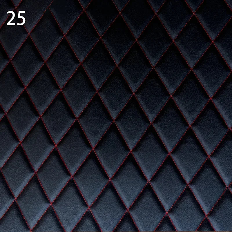 100x158cm Faux Leather Fabric Foam Quilted Padded for Car Interior Seat Cover Sofa Cushion Wear Resistant DIY