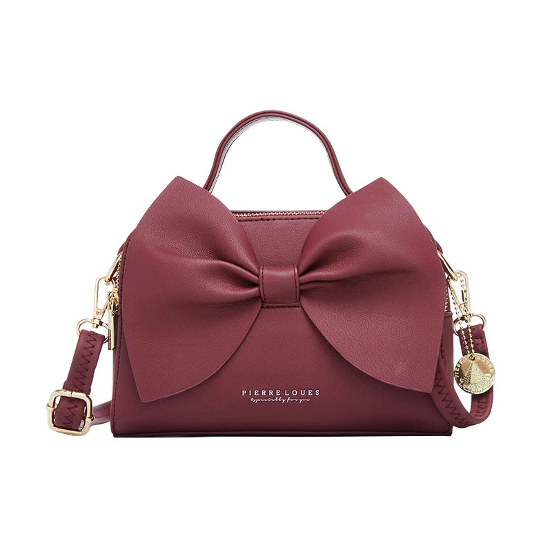 Elegant Women PU Leather Handbags Female Shoulder Crossbody Bags for Women Handbags High Quality Ladies Messenger Hand Bags Bow