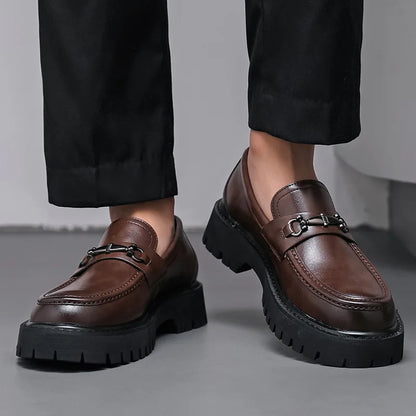 High Quality Designer Shoes British Business Leather Shoes for Men Fashion Loafers Men Solid Color Luxury Platform Shoes for Men