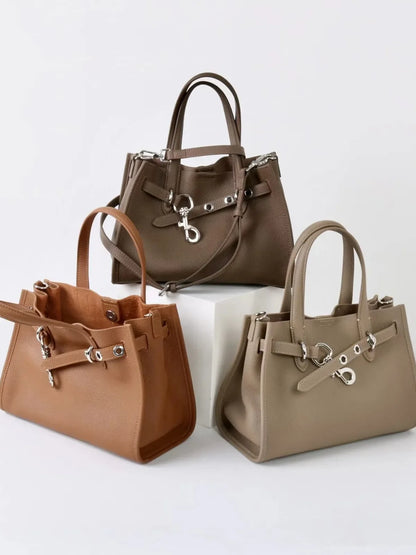 2026 Genuine Leather Tote Bag for Women High Quality Commute Crossbody Bag Fashion Versatile Handbags Female Single Shoulder Bag