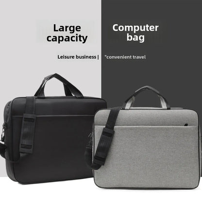 15.6/17 Inch Business Laptop Bag with Handle Briefcase Portable Laptop Bags Solid Color Shoulder Strap Laptop Shoulder Bag
