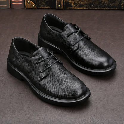 Made of Genuine Leather Casual Men's British Style Men's Leather Shoes Breathable Top Layer Cowhide Comfortable Soft Soled Shoes