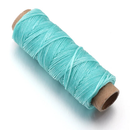 50yards/lot Polyester Flat Waxed Thread 150D 1mm Leather Sewing String Cord For Leathercraft Bookbinding Hand Stitching Thread