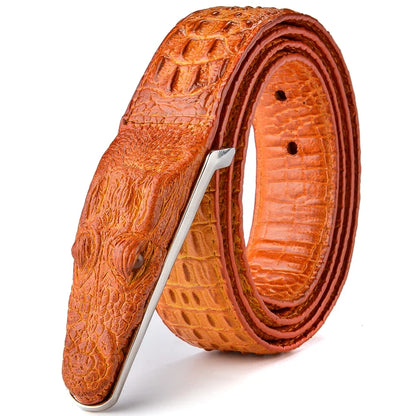 Plyesxale Brand Mens Belts Luxury Leather Designer Belt Men High Quality Ceinture Homme Crocodile Cinturones Hombre 2025 B2