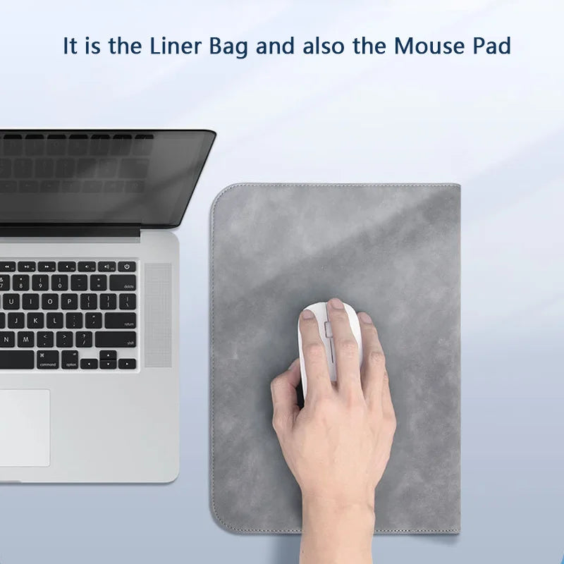 Laptop Bag Sleeve For Macbook Air 13 A2237, Air 15 Case M1 M2 M3 Pro 14 16 Inch 2021 2023 PU Leather Bags Cover For Laptop Bags