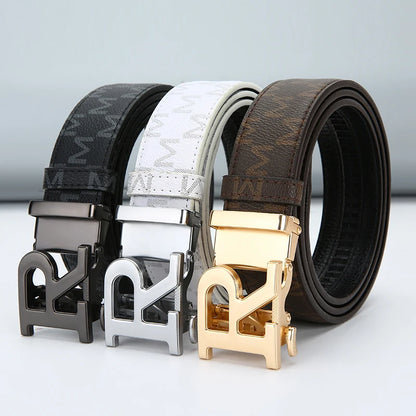New Top material genuine leather cowhide men's belt, fashionable and versatile business belt for men luxury brand belts