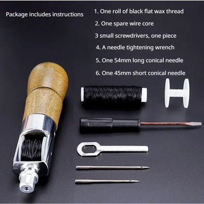 DIY Hand Sewing Machine Waxed Thread for Leather Leather Sewing Tool Leather Craft Edge Stitching Belt Strips Shoemaker Tools