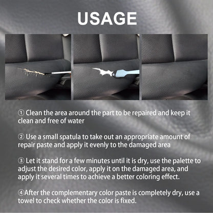 20ml Leather Repair Gel Car Seat Home Leather Scratches Supplement Color Repair Paste Leather Cleaner for Car Sofa Bag and Shoes
