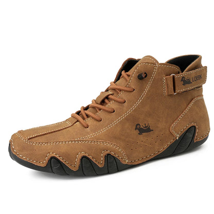Leather Shoes for Men Casual Sneakers 2025 Waterproof Motorcycle Ankle Boots Italian Brand Men Shoes Luxury High Quality Loafers