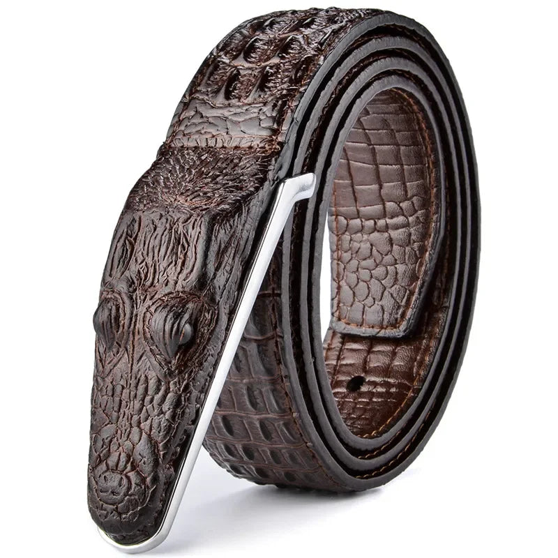 Plyesxale Brand Mens Belts Luxury Leather Designer Belt Men High Quality Ceinture Homme Crocodile Cinturones Hombre 2025 B2