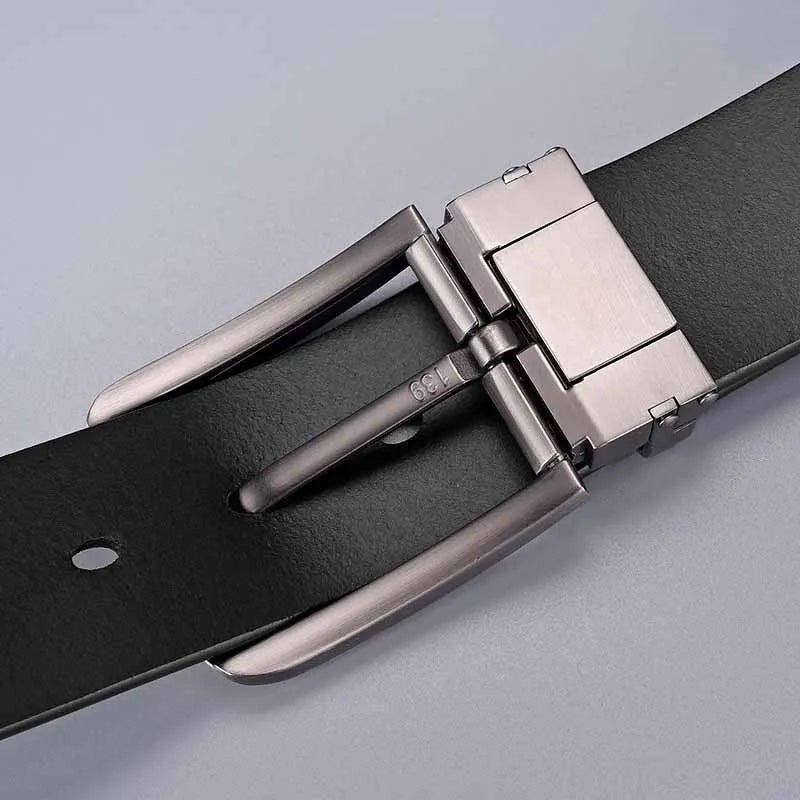 120 130 140cm Synthetic Leather Men's Belt Fashion Alloy Pin Buckle Adult Luxury Brand Jeans Business Waist Male Strap Brand