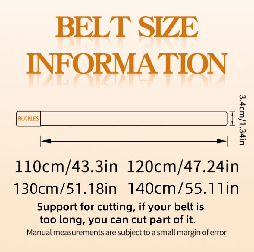 Men's Leather Belts Fashion Automatic Buckle Cowskin Male Belts Luxury Designer Black Brown 3.5cm
