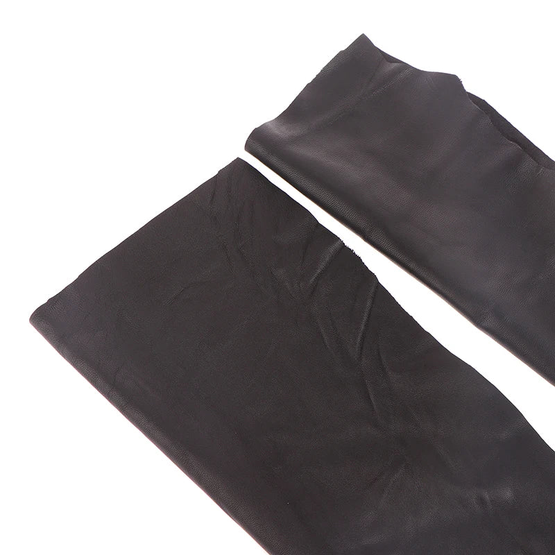 Black Color Soft Genuine Leather Fabric Sheet Real Goat Skin Piece Sewing Leather Material thickness 0.6mm