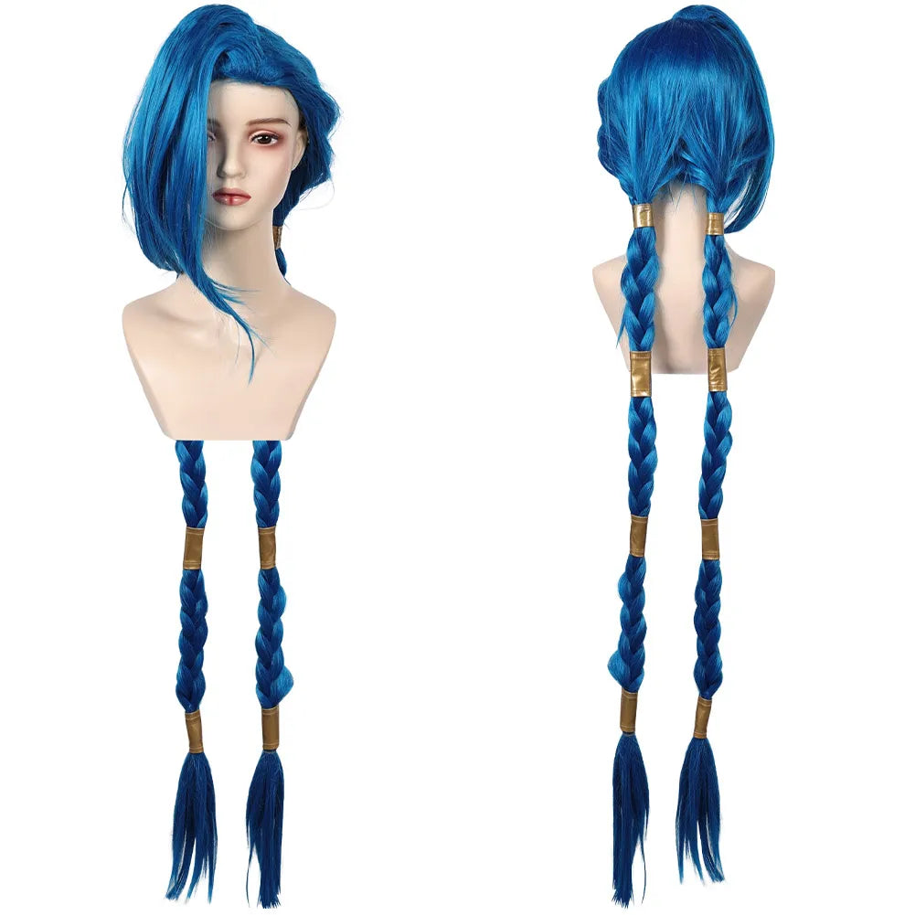 Game LoL Cosplay Arcane Jinx Series Pow Toy Party Disguise Halloween Carnival Accessories RolePlay Props Costume Outfits Suit
