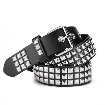 Men's and Women's Belt Elegant Genuine Leather Belt Punk Style Jeans Dress Waist Accessory