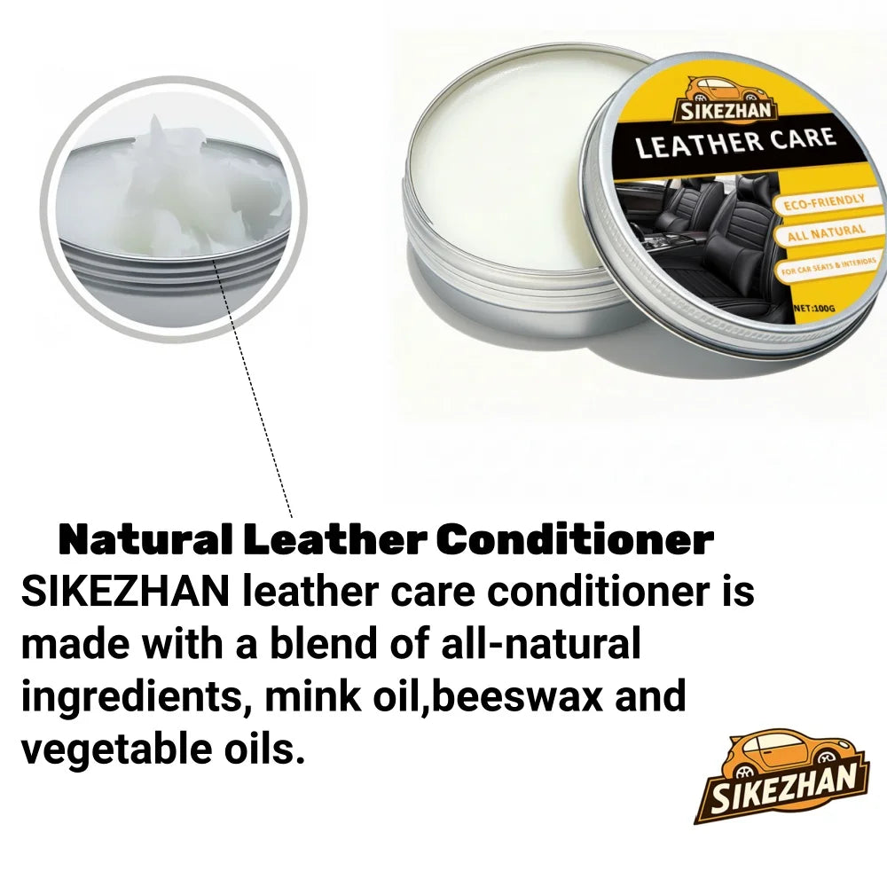 100G Car Leather Care Balm Eco Friendly Natural Conditioner for Auto Seats Interior Restorer Protection Cream SIKEZHAN