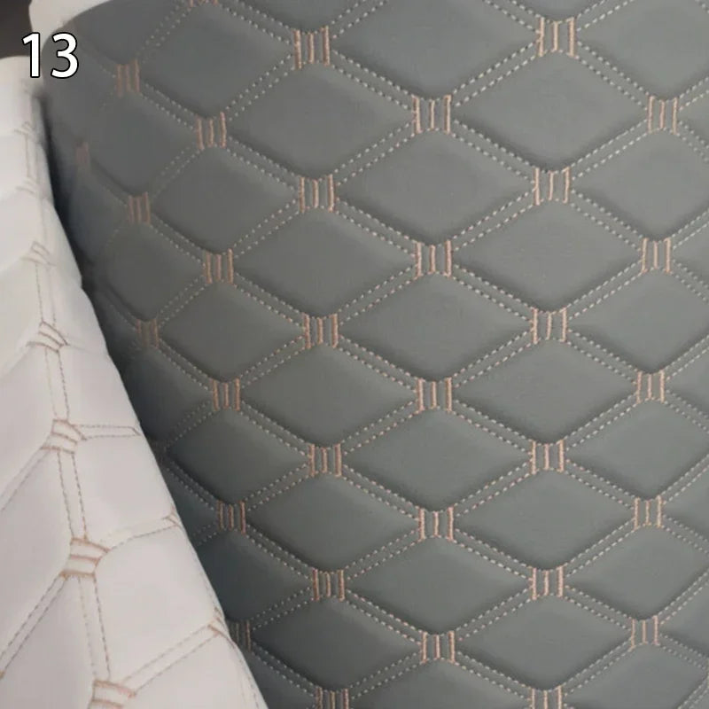 100x158cm Faux Leather Fabric Foam Quilted Padded for Car Interior Seat Cover Sofa Cushion Wear Resistant DIY
