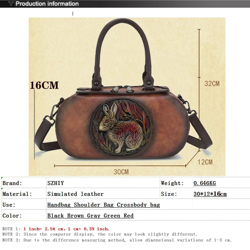 Luxury Designer Handbag Women Shoulder Bag Classic Retro Handbag 3D Oval Torebki Gift Pack Simulated Leather Small Crossbody Bag
