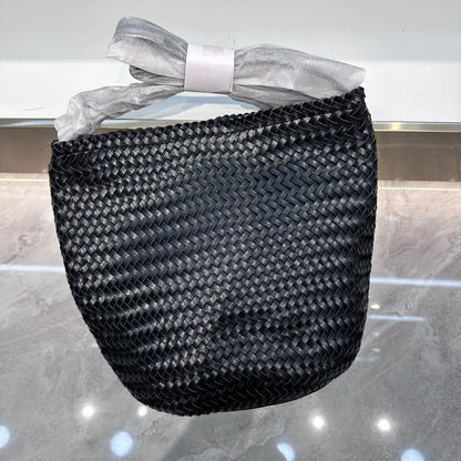 Women's Bag Handbag Designer Luxury Woven Bag Knitting Handmade Bag PU Leather Shoulder Bucket Bag for Casual Stylish Ladies