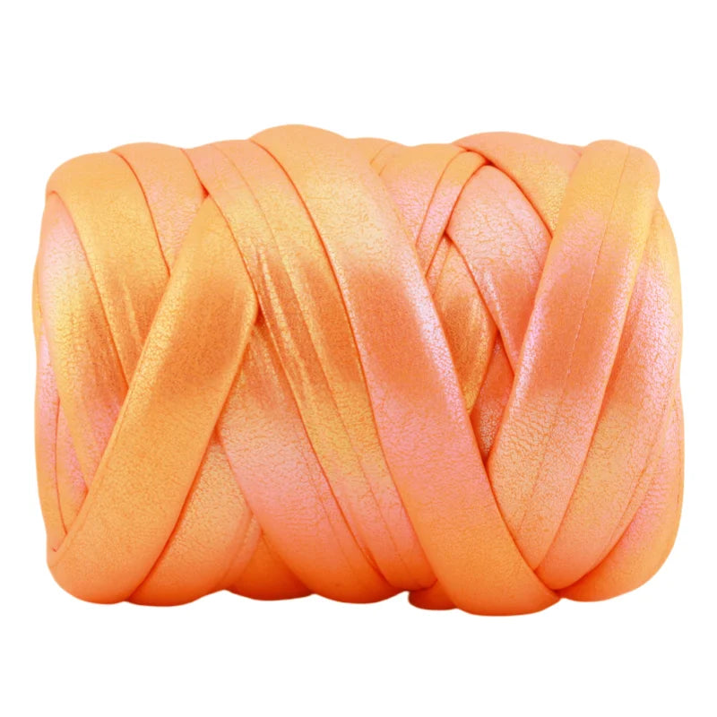 500g Thick Super Bulky Chunky Imitation Metal Leather Yarn for DIY Knitting Crocheting Thread Yarn for Handmade Bags Shoes Craft