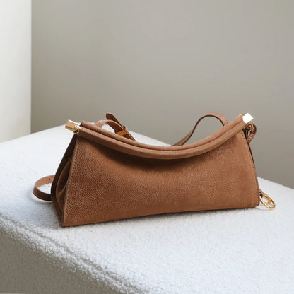 Women's Bags Genuine Leather Underarm Bag New Handbag Small Design High-End Clip Leather Simple Fashion Shoulder Bag Vintage