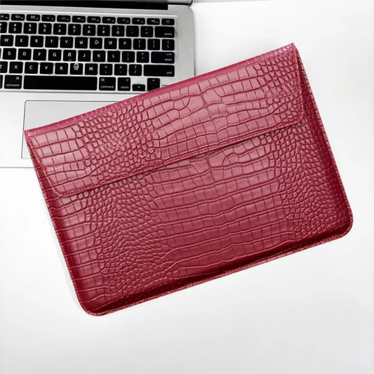 Magnetic Closure 13inch Laptop Bags Leather Bracket Laptop Sleeve Pouch Waterproof Lightweight Notebook Sleeve