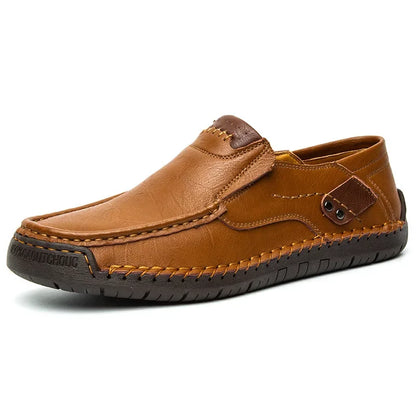 Men Casual Comfortable Men Loafers Slip On Leather Shoes Men Flats Hot Sale Outdoor  Walking Shoe New Handmade Leather