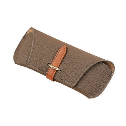 Leather Reading Glasses Bags Woman Men Portable Protective Travel Sunglasses Case Fashion Eyewear Protector Outdoor Storage