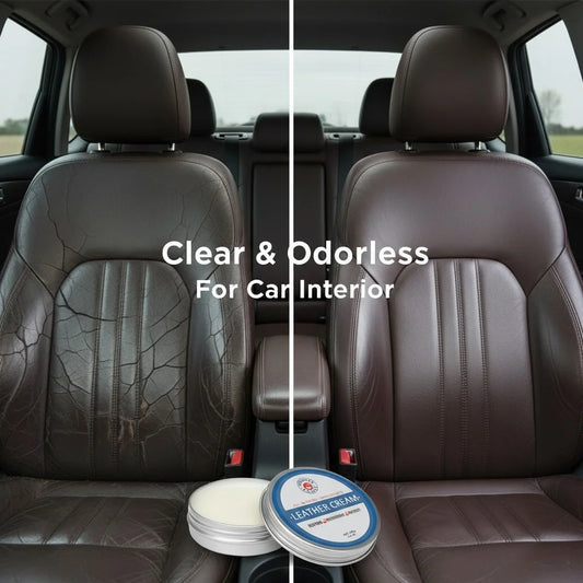 SIKEZHAN Leather Conditioner Balm, Natural Clear Odorless Cream for Car Seats & Interior Care, Nourishing & Non-Greasy
