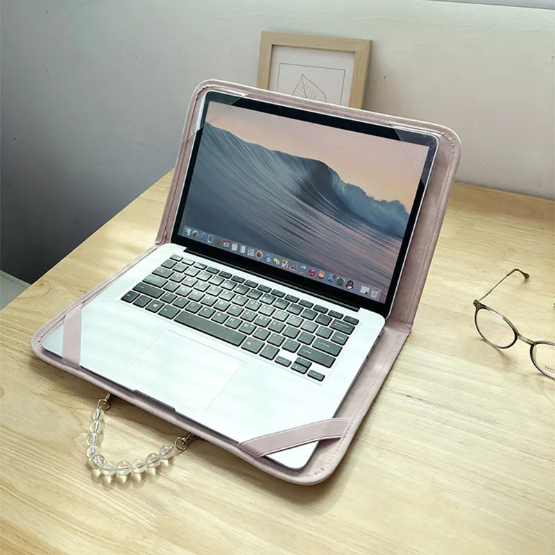 XMESSUN New Trendy PU Leather Laptop Case for Women,Fashion Designer The Computer Bag Is Suitable For 13, 14, 15 and 16 Inches