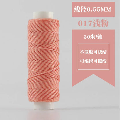 0.55mm Leather Waxed Sewing Thread For Hand Stitching Leather Cord DIY Bracelet Jewelry Making Round Waxed Line