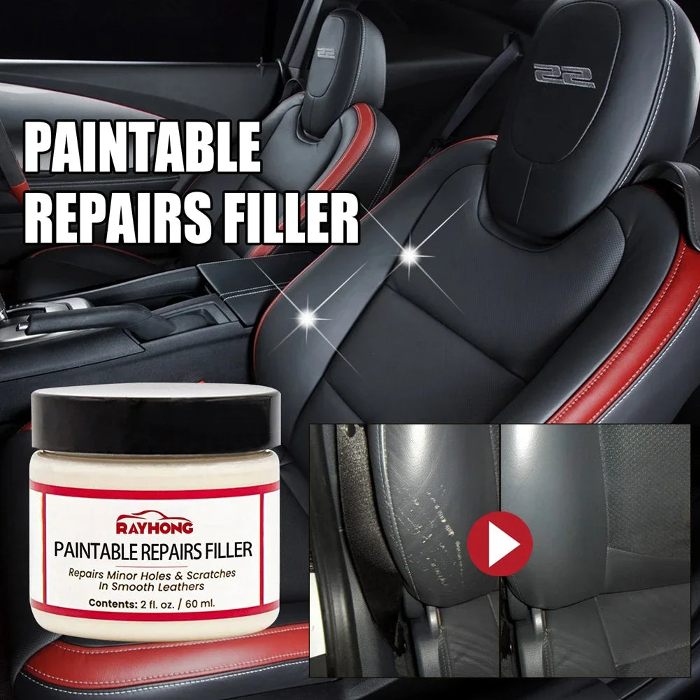 60ml Leather Filler Repair Compound Leather Restoration Cream Car Leather Conditioner Cleaner Auto Leather Repair Cream