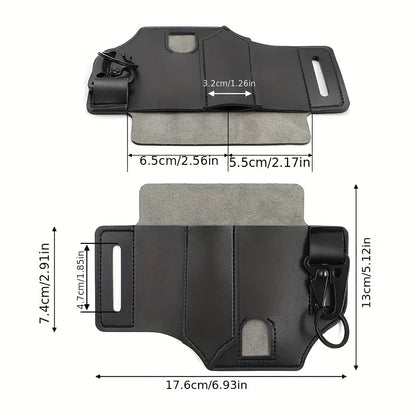 Tactical Multi Tool Belt Leather Bag Portable Tool Storage Bag Holster Outdoor Camping Hunting Waist PU Leather Pocket