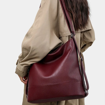 Top Quality Leather Backpack Women Bagpack Female Large Capacityf or Commute Travel School Backpack Shoulder Bags for Women Sac